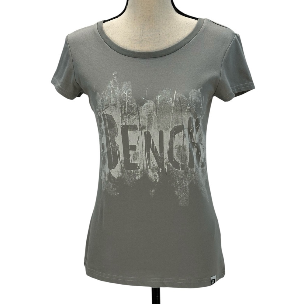 Bench Short Sleeve Crew Neck Nature Logo T-Shirt - Grey - size Small